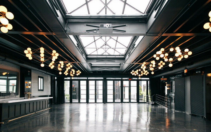 natural light flooding the indoor event space at 501 union in New York City