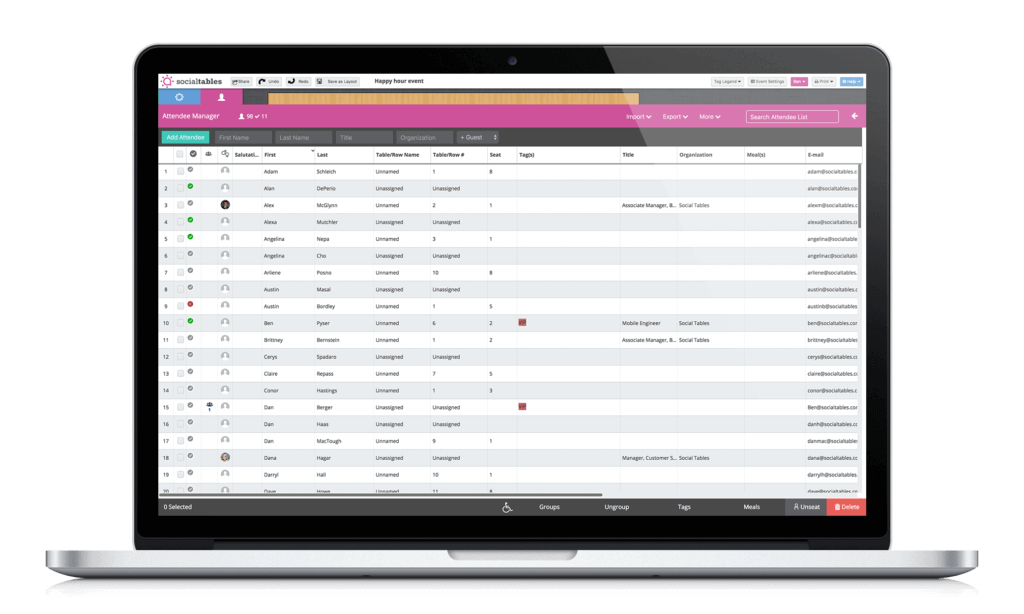 Social Tables Lead Capture Software