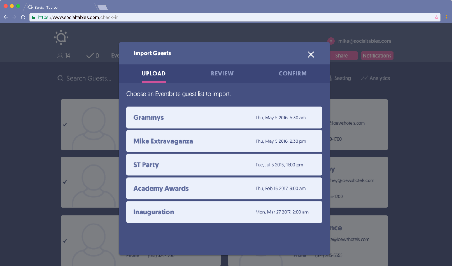 Eventbrite Integration with Social Tables Diagramming