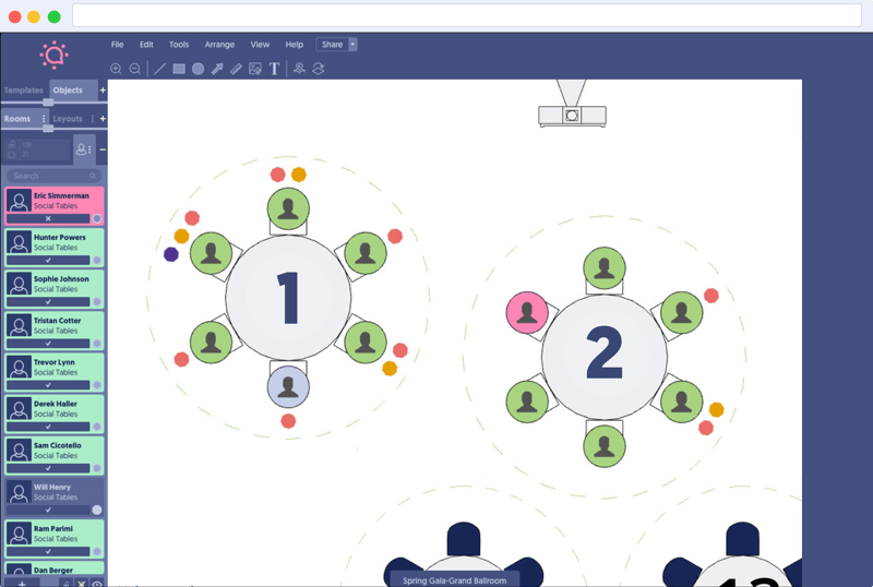 Simplified seating and check-in.