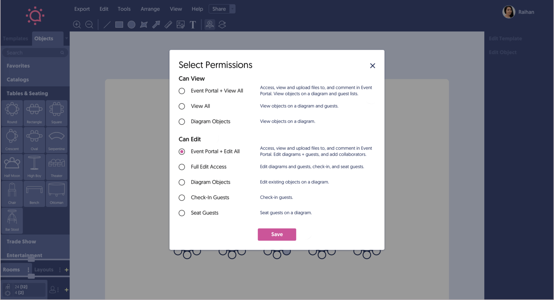 Assigning viewing and editing permissions with a few clicks