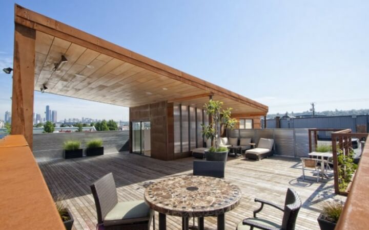 The unique timber rooftop at WithinSodo, a top Seattle event venue