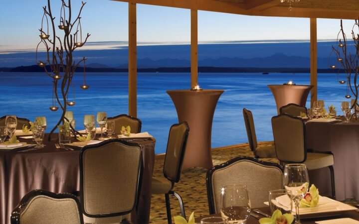 Ocean views at the Edgewater Hotel which is a top Seattle event venue
