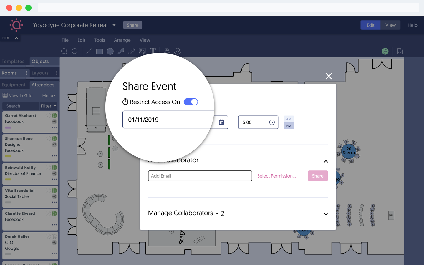 Social Tables event planning toolkit.