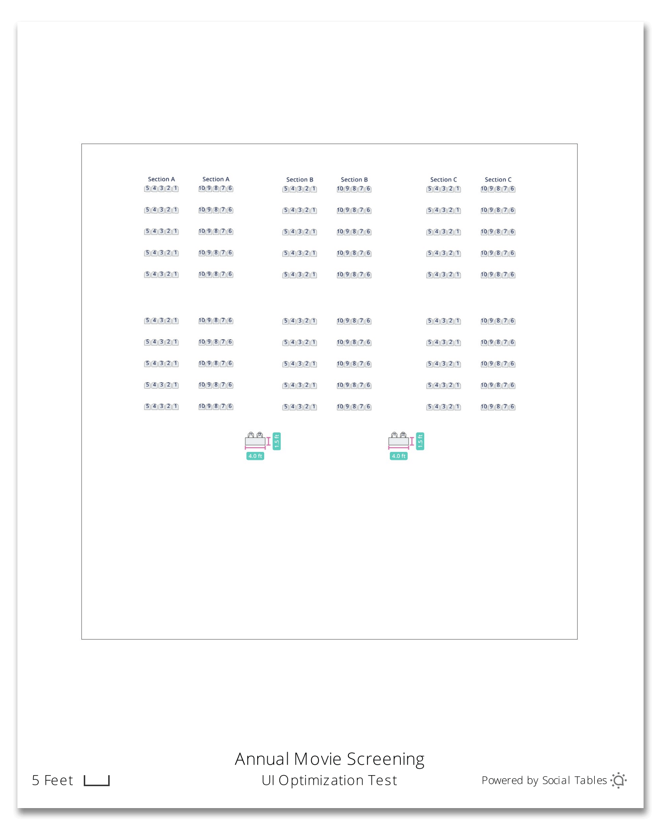 A look at a detailed Social Tables diagram