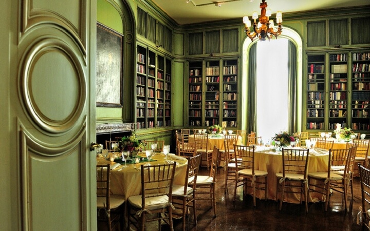 The library event space at the Meridian House in Washington DC