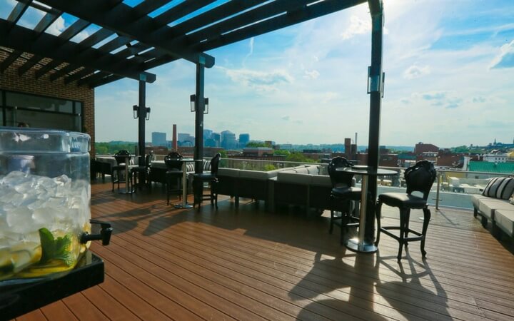 The rooftop event venue at the Graham Hotel in Washington DC