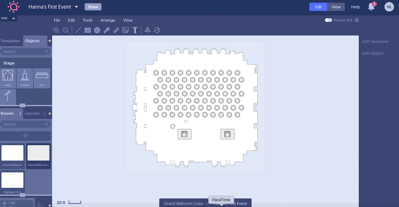 It's faster and easier to choose export options on Social Tables