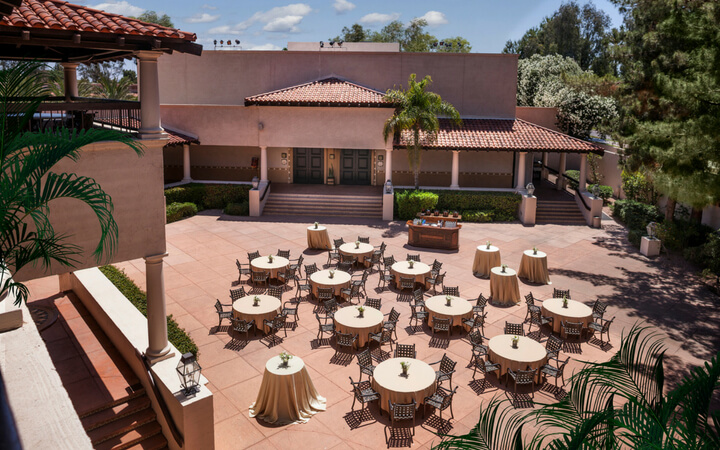 An outdoor event venue in phoenix at the Scottsdale Resort