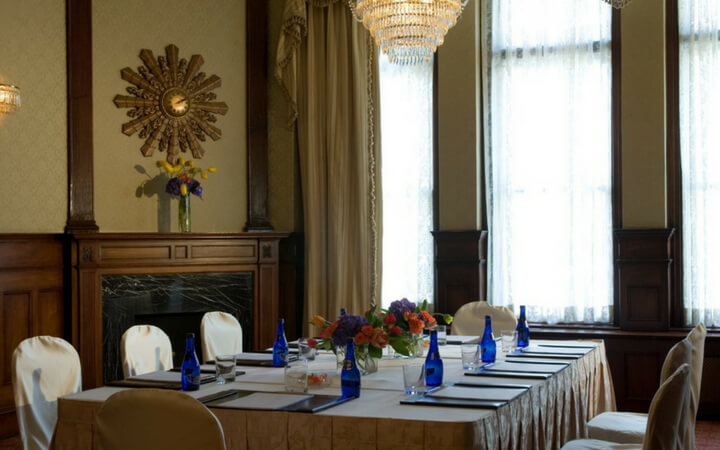 A boardroom meeting at the Brown Palace in Denver