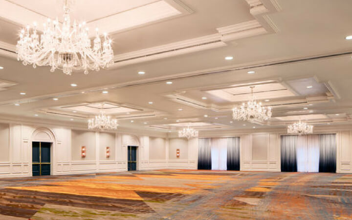 An empty ballroom event venue in phoenix at the camby hotel