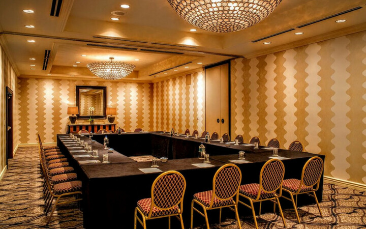 A corporate meeting space in Austin at the Intercontinental Hotel