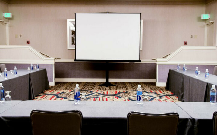 A meeting space in Denver at the Crowne Plaza Hotel