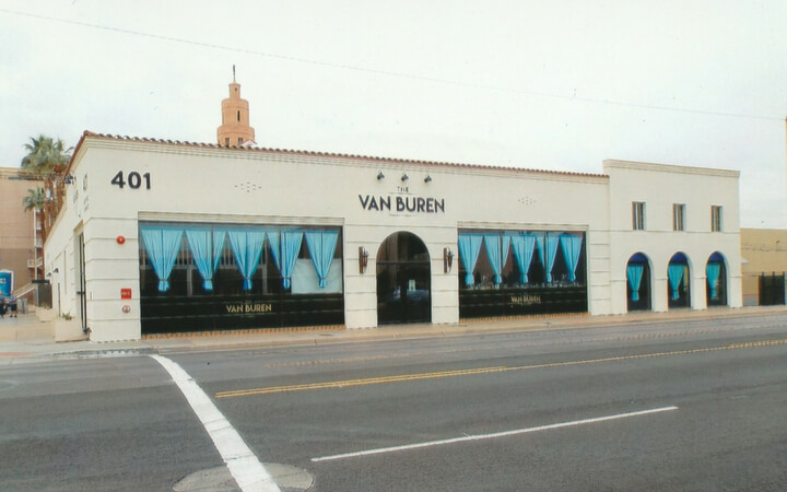 The exterior of the Van Buren concert venue in phoenix, arizona