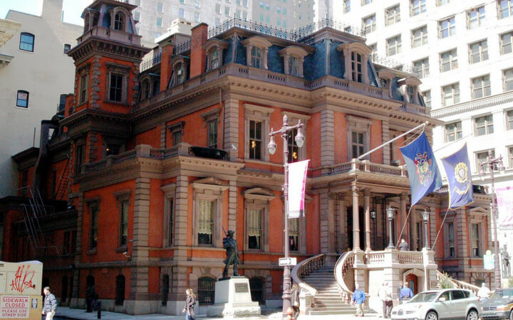 The exterior of the historic Union League building which also doubles as a Philadelphia event venue