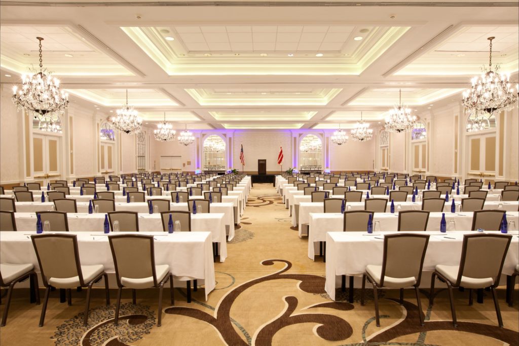A ballroom that was booked because of an effective hotel sales strategy