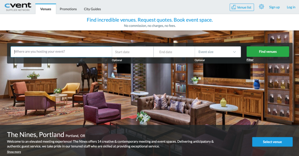 find a venue cvent