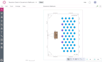 Social Tables makes it easy to showcase event diagrams in 3D