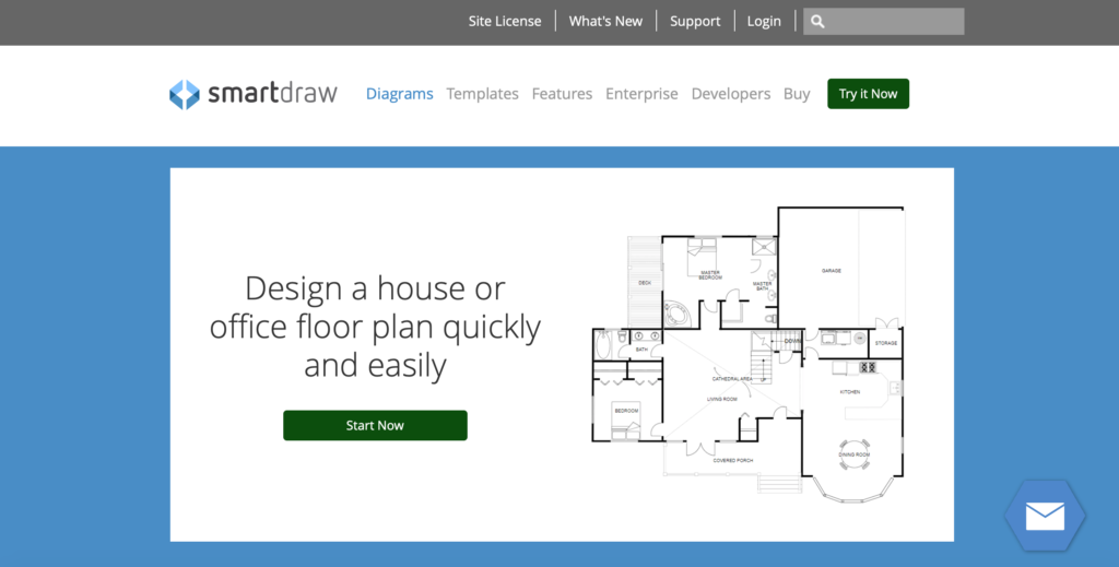 SmartDraw's website