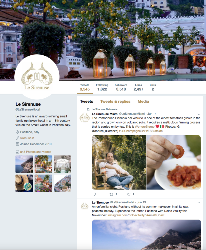 hotel social media le sirense