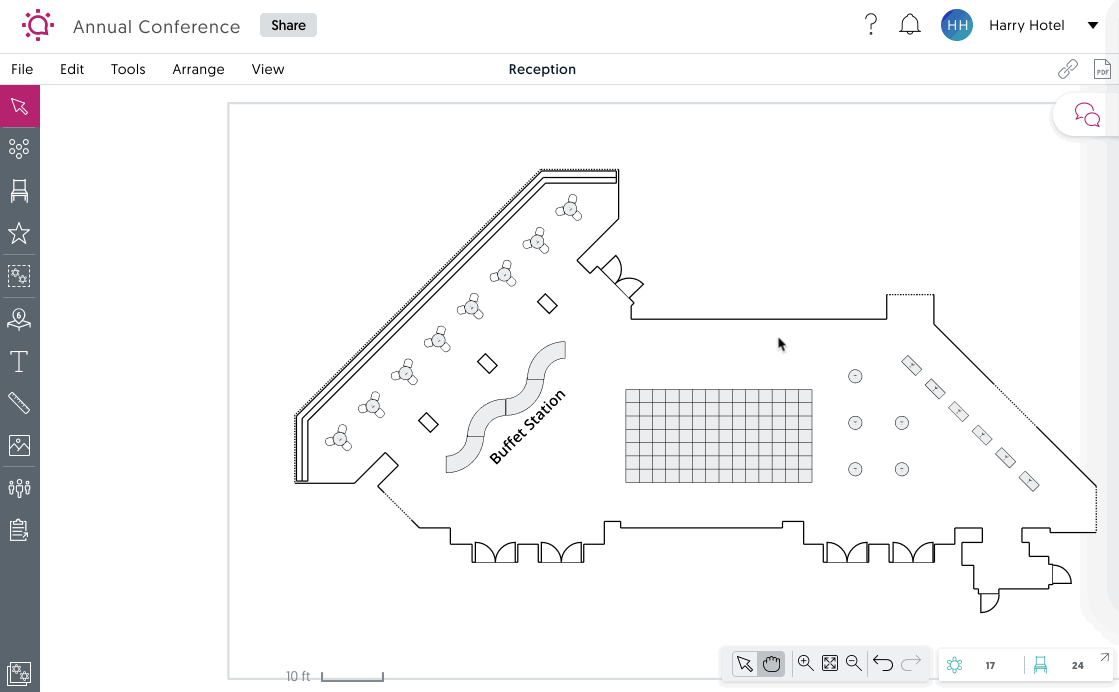 In-app commenting and quick notes in Social Tables