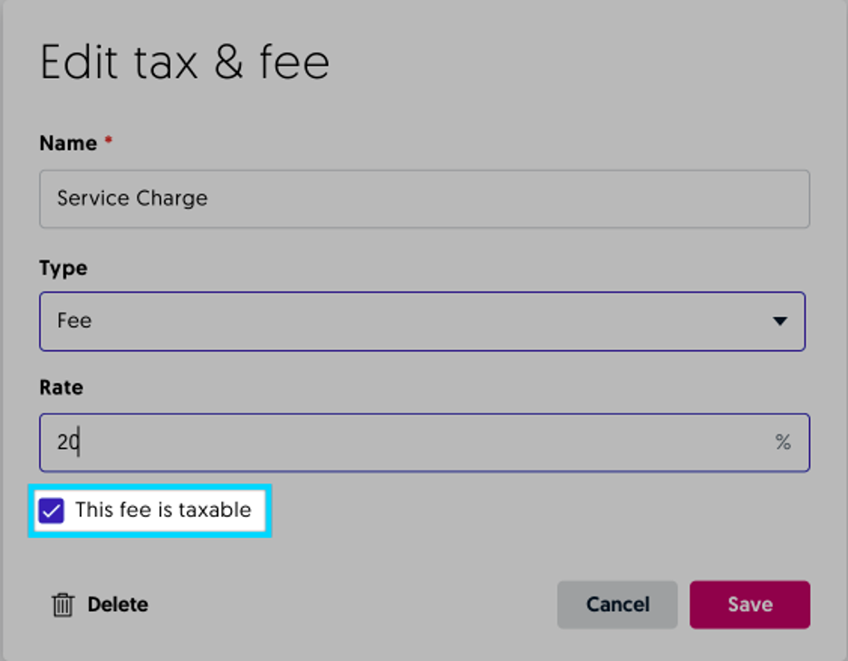 Sales & Catering CRM users can now indicate if an item is taxable. 