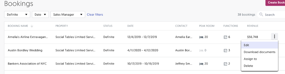 Sales & Catering CRM users can now download multiple documents from the same booking at once.