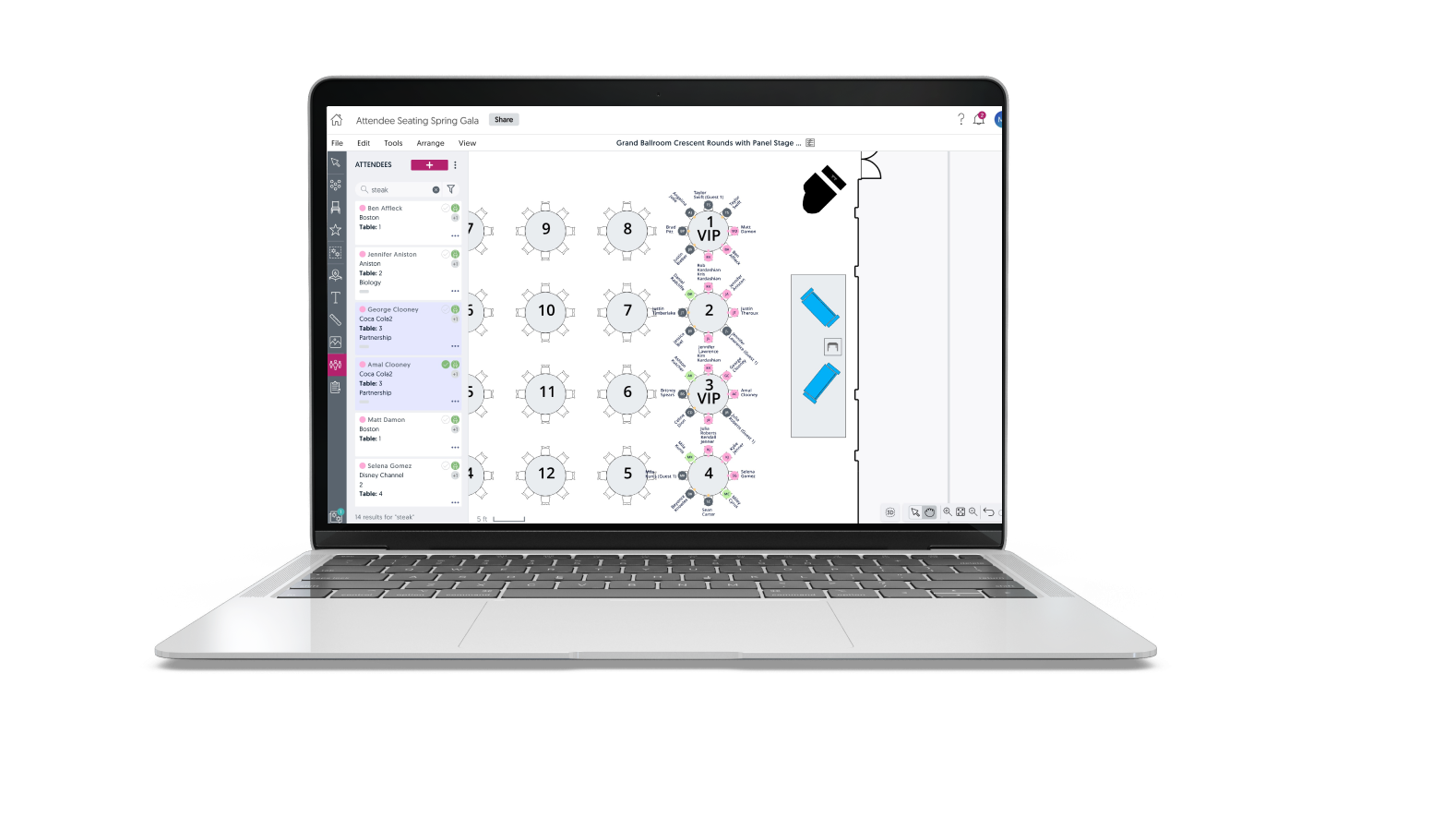Event Seating Software view