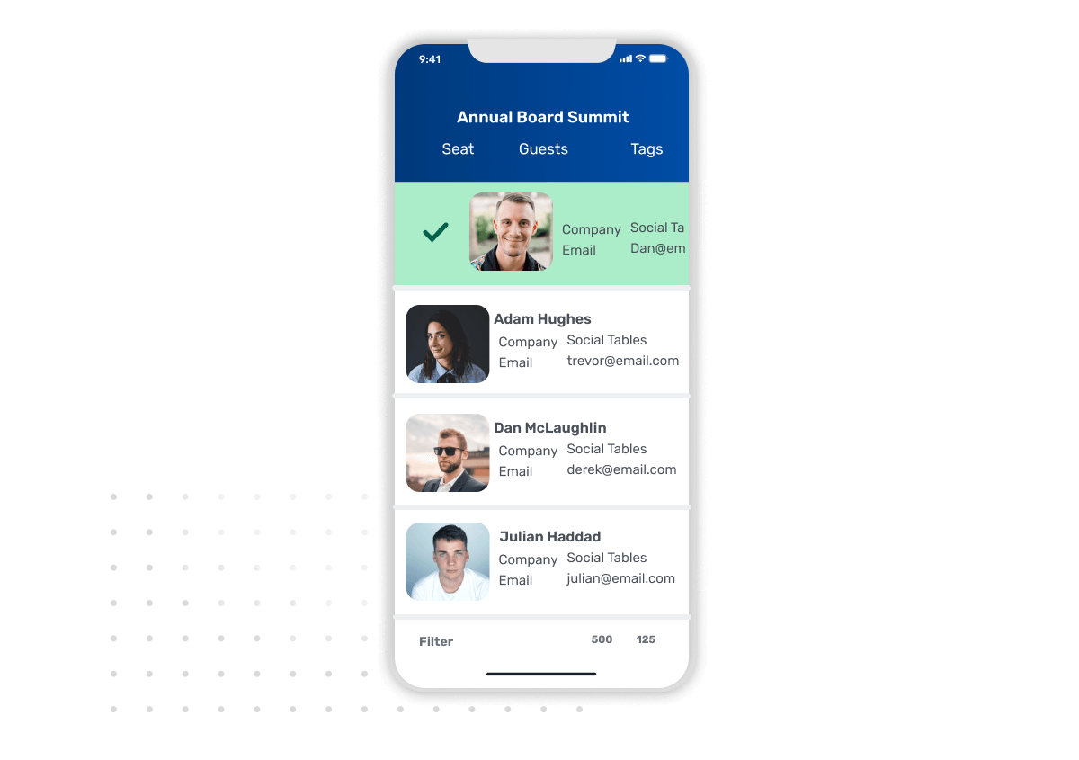 Event check in software Mobile preview
